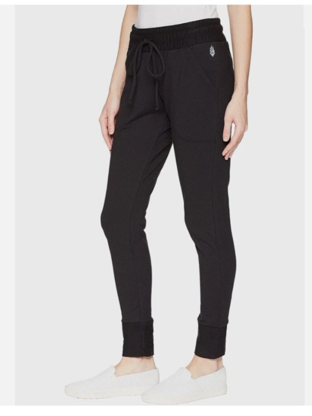 Free People Movement Black Elastic Waist Sunny Skinny Jogger Sweatpants - Small